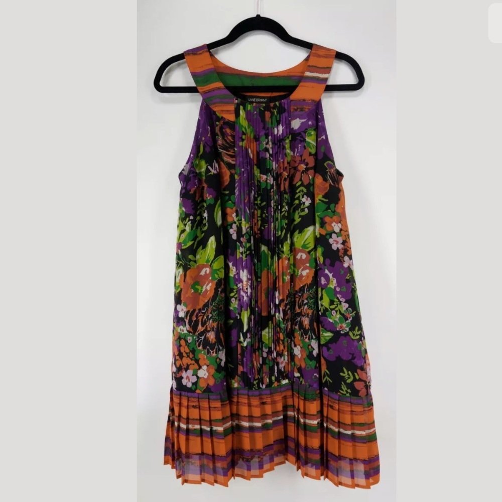 18 2X▪️FLORAL PLEATED BABYDOLL DRESS Plus Size